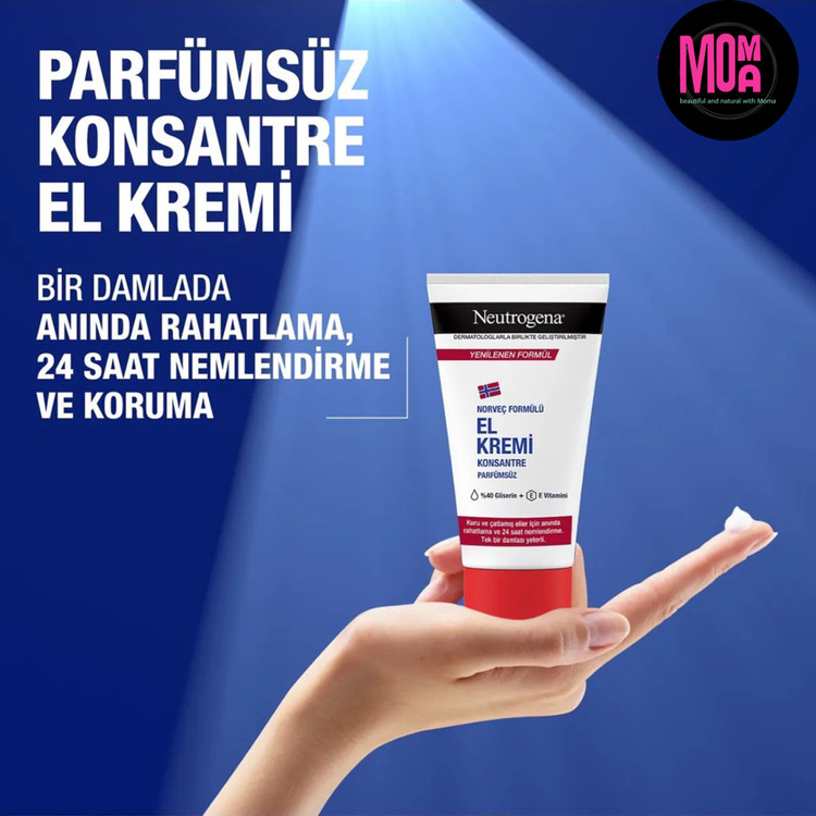 کرم دست تیوپی نیتروژینا اورجینال مناسب پوست های خشک و ترک خورده ۵۰میل