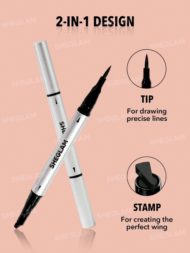 خط چشم دو سر ضد آب شیگلم استامپ دار مدل WING IT WATERPROOF LINER DUO – BLACK