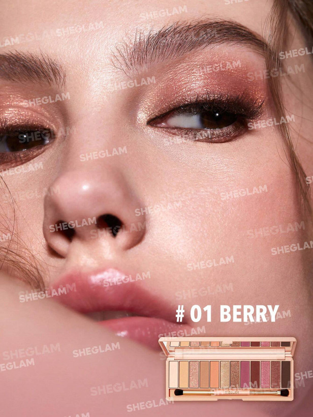پالت سایه چشم ۱۲ رنگ شیگلم مدل BERRY