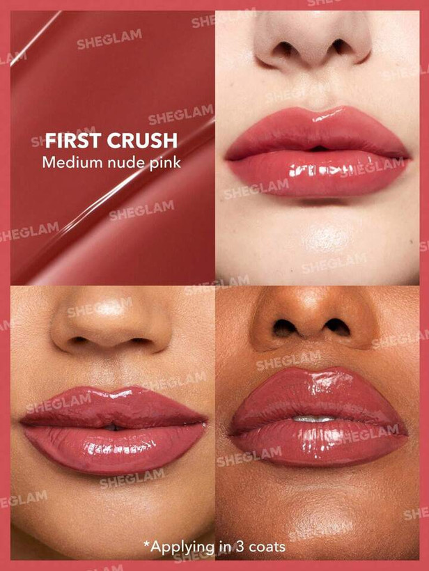 لیپ گلاس پلامپر شیگلم مدل Pout-Perfect Shine رنگ FIRST CRUSH و رنگ HOT STUFF