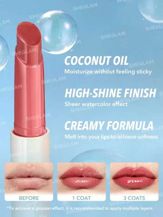 لیپ گلاس پلامپر شیگلم مدل Pout-Perfect Shine رنگ FIRST CRUSH و رنگ HOT STUFF