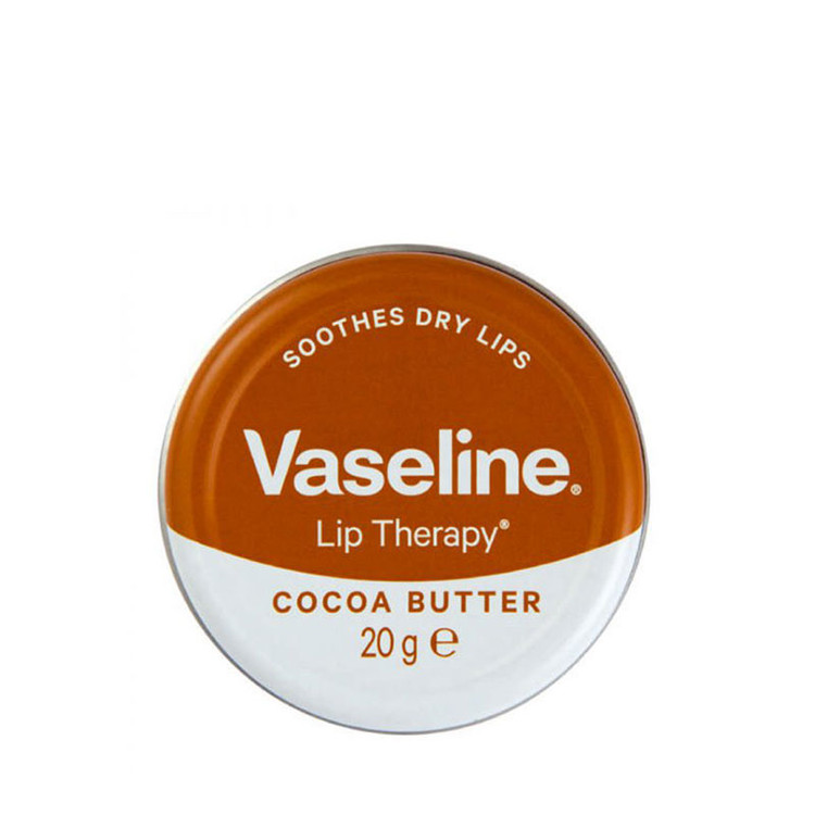 بالم لب کاسه ای وازلین Vaseline اصل نرم کننده و درمان خشکی و ترک لب ها رایحه کره کاکائو حجم 20 گرم