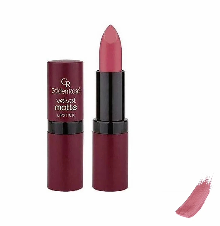 رژ لب جامد گلدن رز مات مخملی Velvet Matte شماره 12