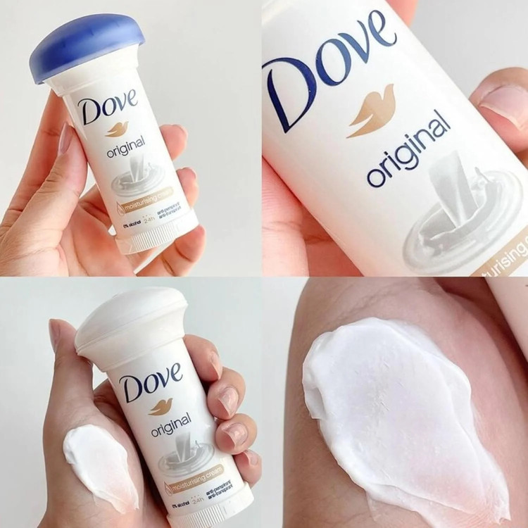 مام دئودورانت ضدتعریق و خوشبو کننده زیر بغل مدل قارچی داو Dove رایحه شیر Original حجم 50 میل 24 ساعته