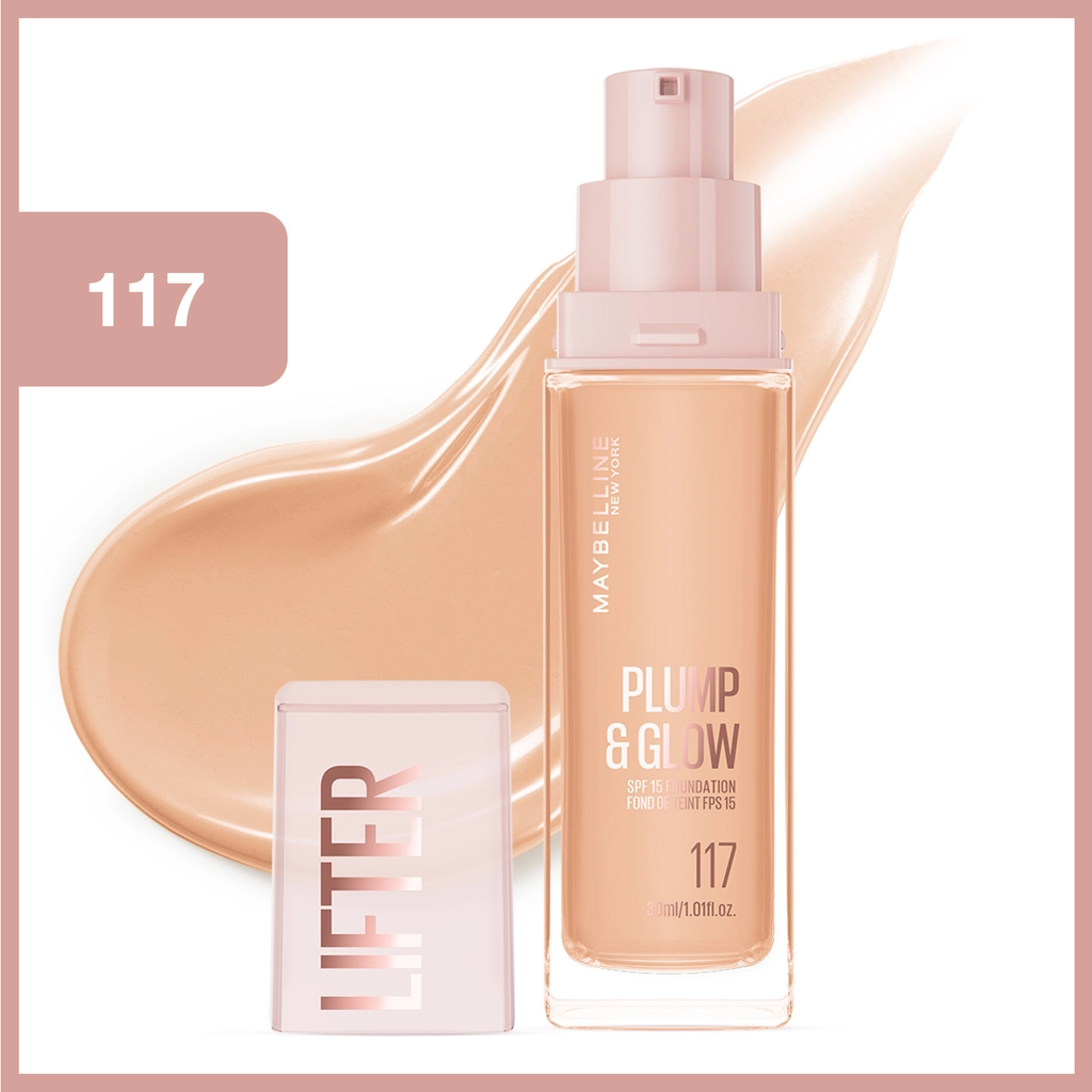 کرم پودر لیفتر میبلین Maybelline مدل Lifter Plump & Glow شماره 117