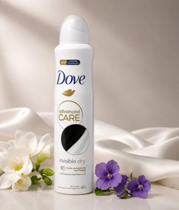 اسپری ضدتعریق و خوشبو کننده بدن داو Dove ساخت انگلیس UK ماندگاری بالا حجم ۲۵۰ میل
