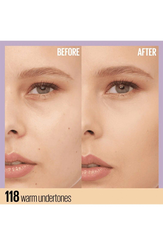 کرم پودر شماره 118 لومی مات Maybelline مدل سوپر استی 30 ساعته